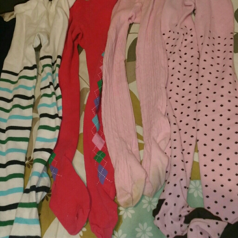 different pajamas in set for small girl