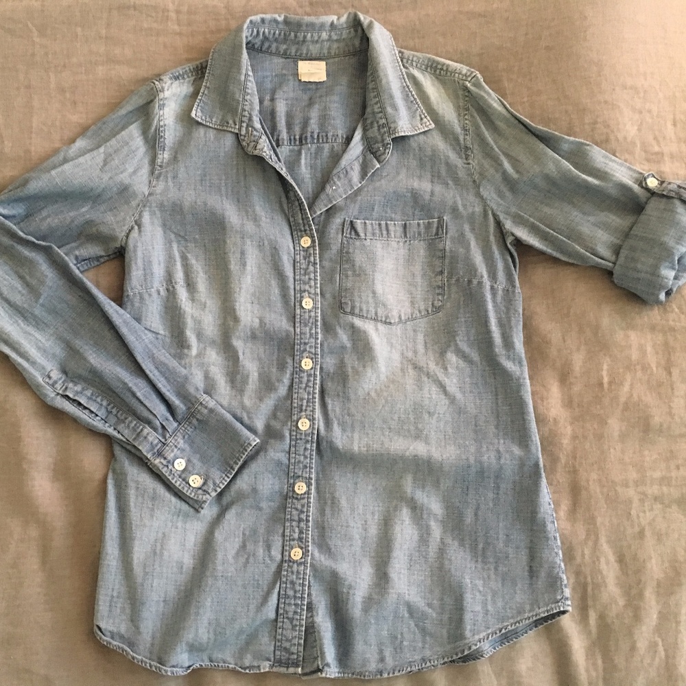 JCrew Chambray Button Down- Super Soft!