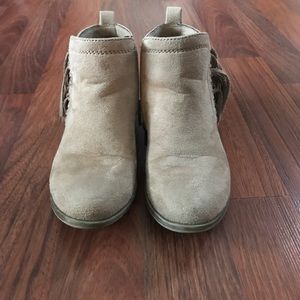 Tan booties size 12