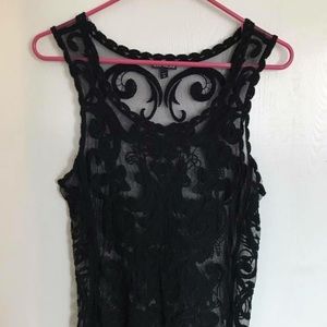 Black Lacey tank top