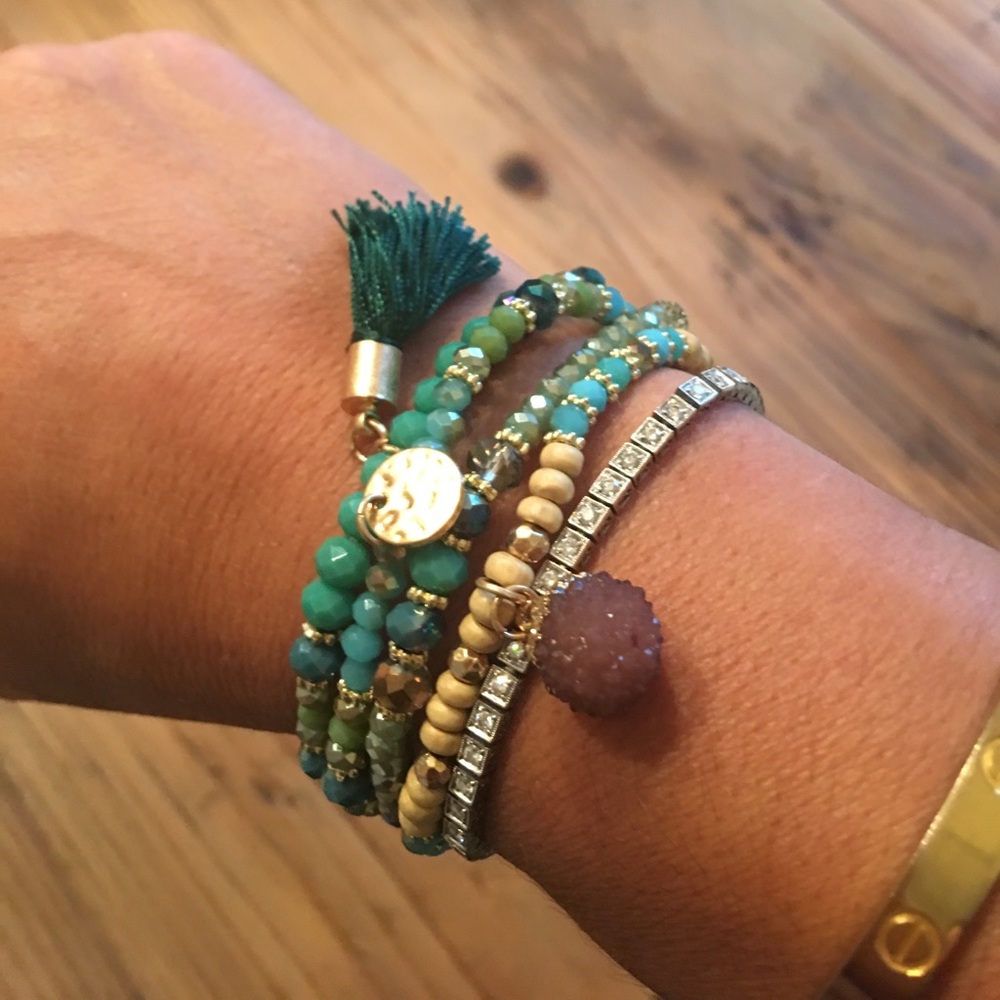 Triple beaded bracelet