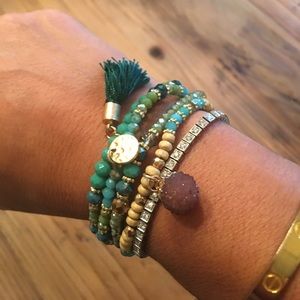 Triple beaded bracelet