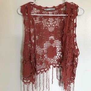 Bronze lace vest