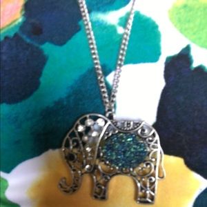 Elephant Druzy Necklace