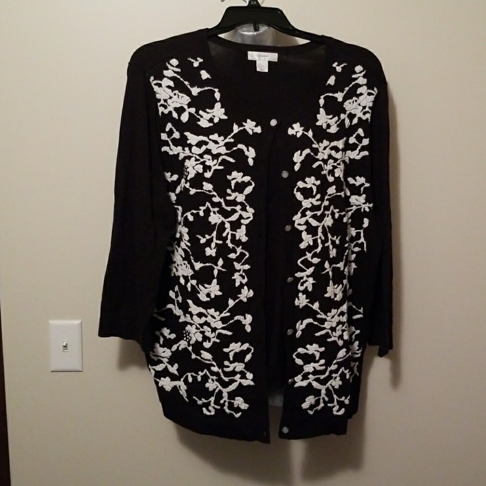 Cj Banks button down sweater 2X
