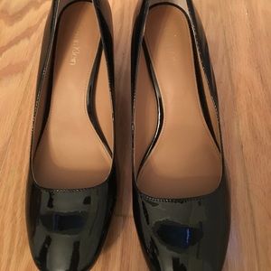 Calvin klein block heel black womens shoes