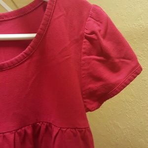 Fuschia Tiered Tshirt Dress