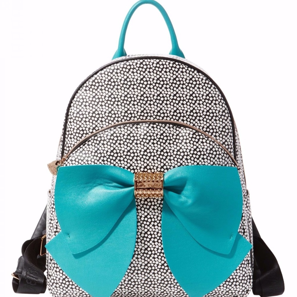 Betsey Johnson Turquoise Spot Back To School Bow B