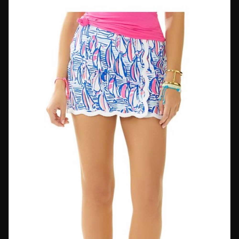 Lilly Pulitzer Michelina skort in red right return