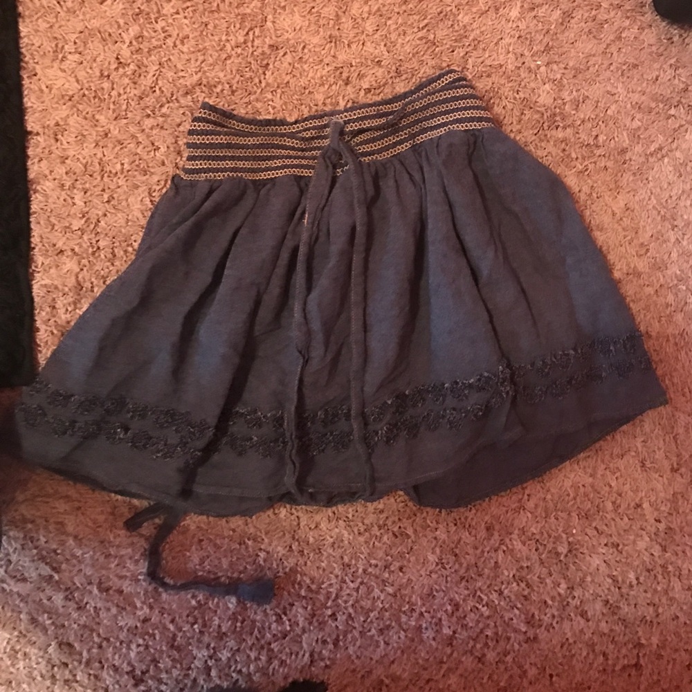 Blue jeans mini skirt