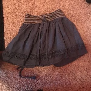 Blue jeans mini skirt