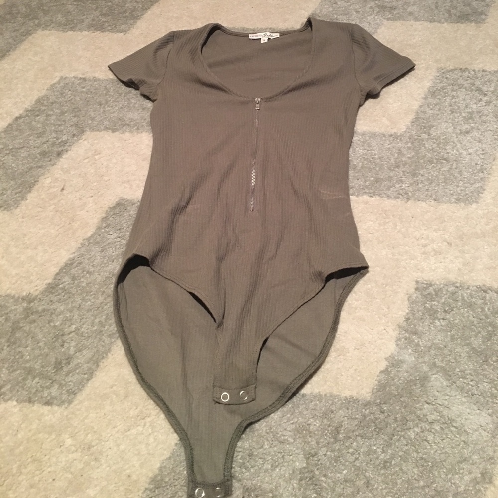 Express Olive Green Bodysuit