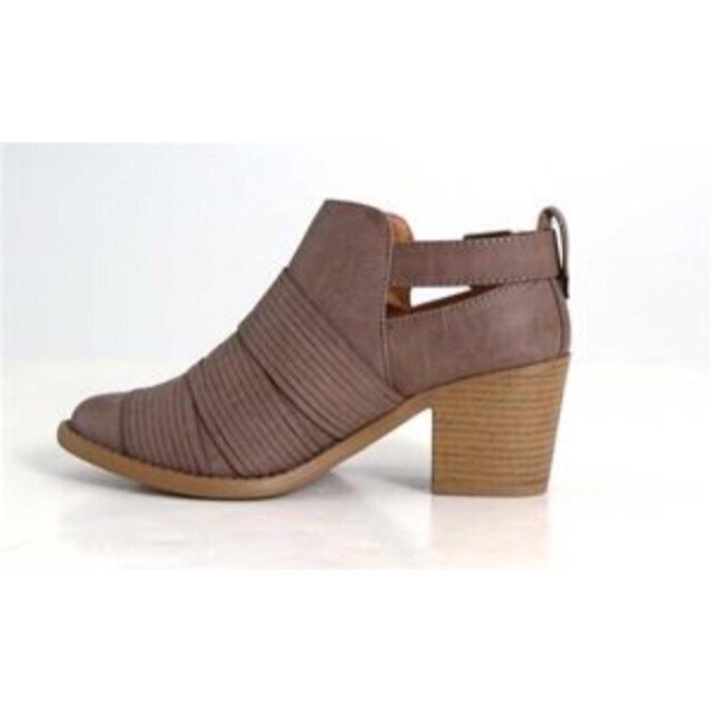 Taupe Strapped Cutout Bootie - Picture 5 of 6