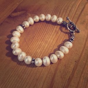 Silpada sterling silver and pearl bracelet