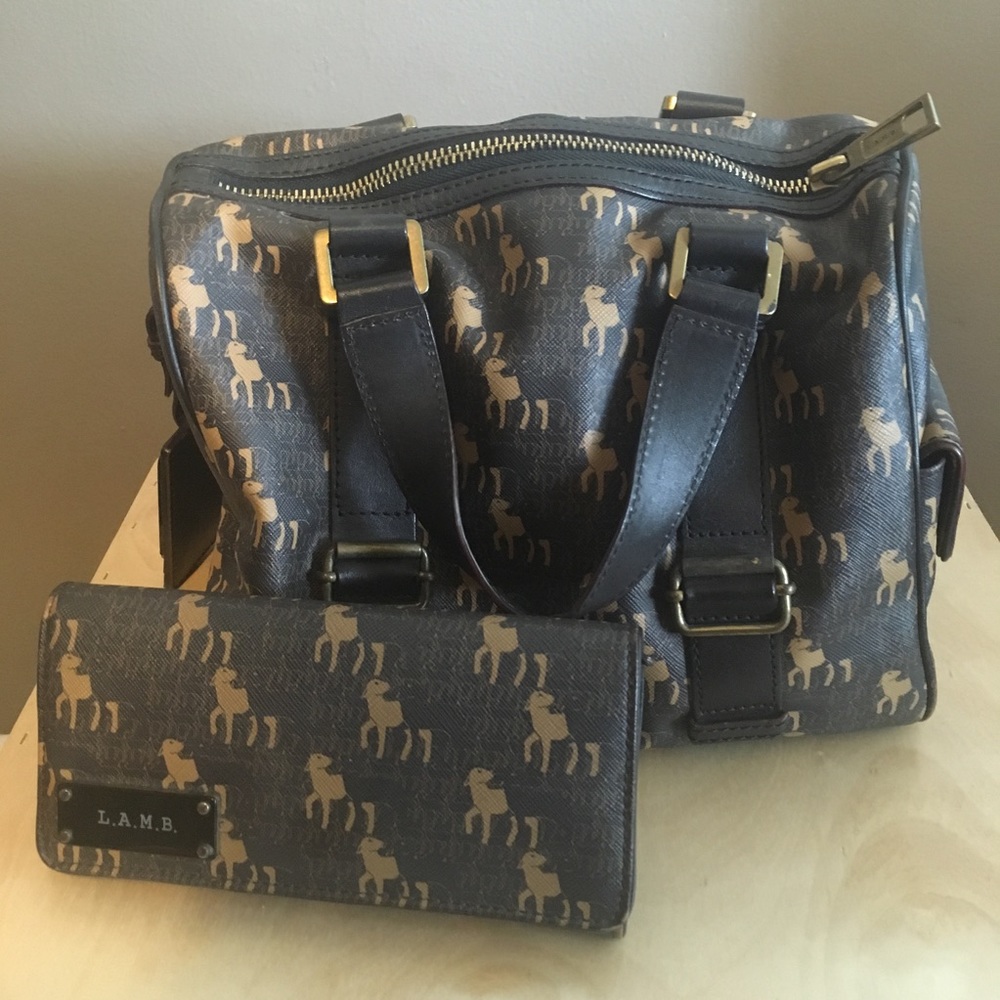 👑L.A.M.B. 'Union Walderston' Satchel& wallet👑