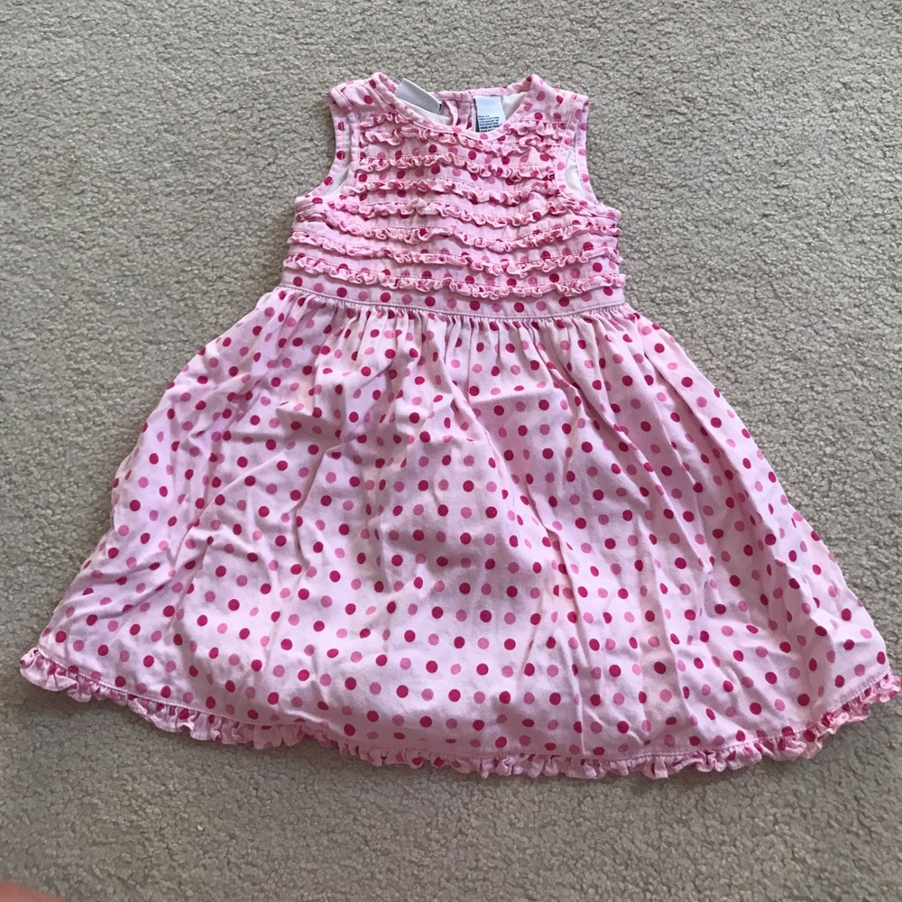 Pink polkadot Laura Ashley dress