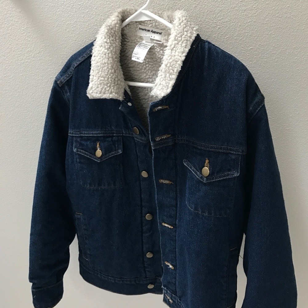 American Apparel Sherpa Denim Jacket