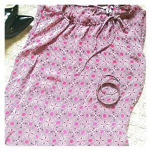 Sleveless Print Ruffle Collar Top