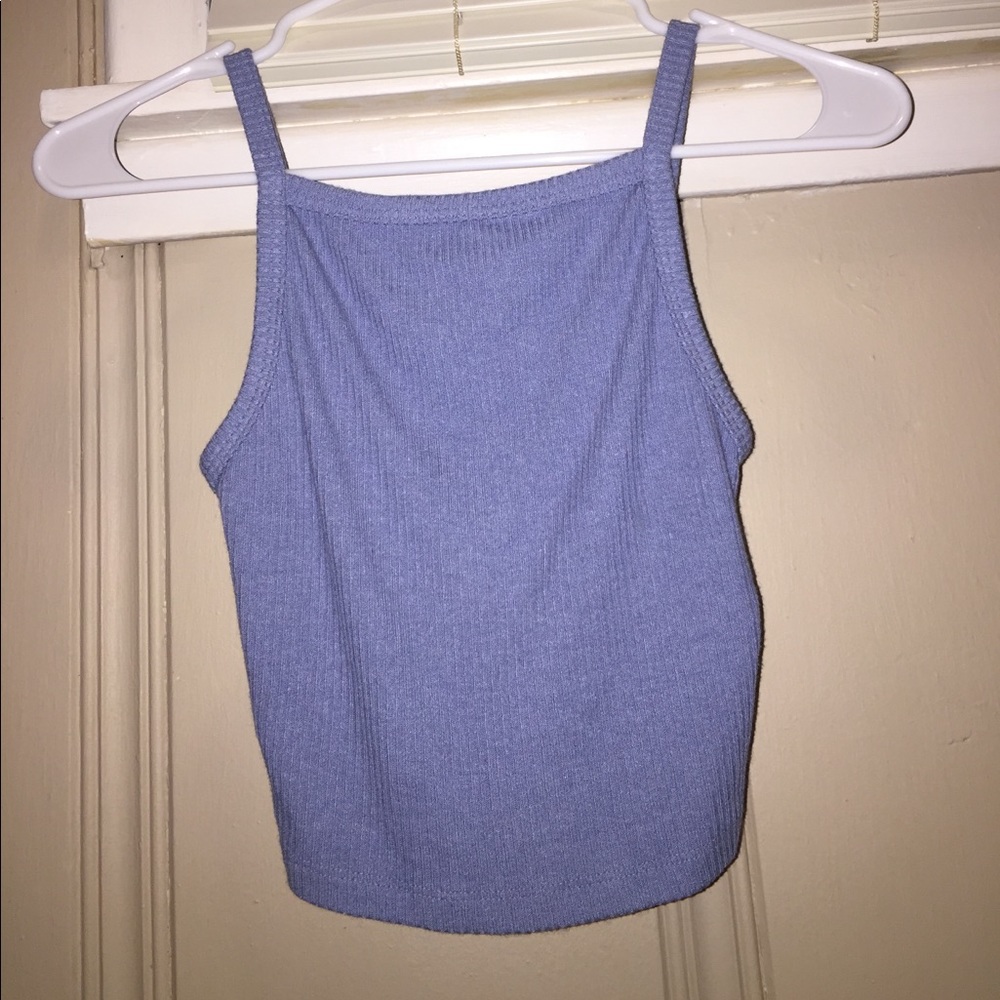 Blue crop top