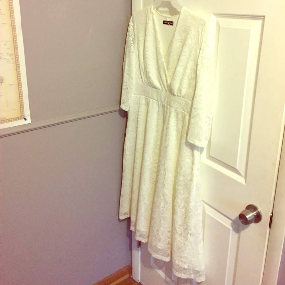 White lace dress