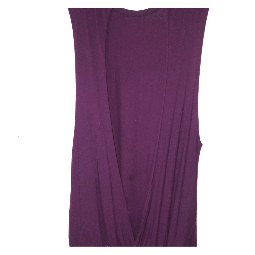 Backless purple top
