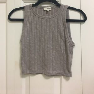 Wilfred taupe cable crop top