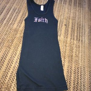 American apparel faith rhinestone tank top