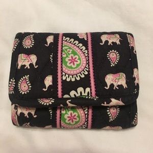 Vera Bradley Wallet in "Pink Elephant" Print