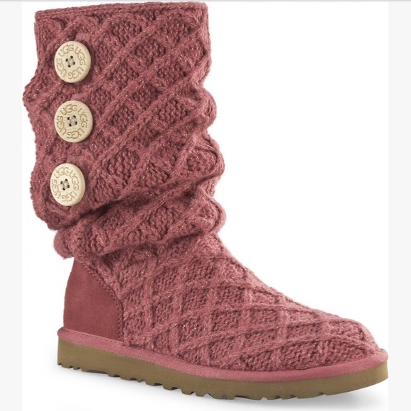 UGG Shoes - UGG Pink Lattice Cardy Boots