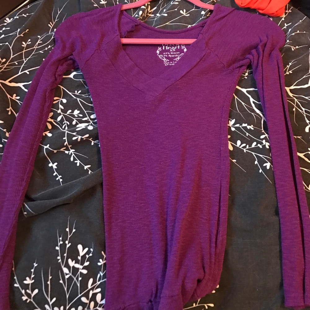 V neck long sleeve