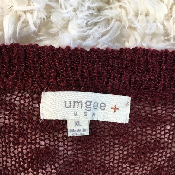 Umgee + Vintage Inspired Lace Cardigan in Wine - Picture 4 of 6