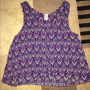 Purple Button Down Blouse
