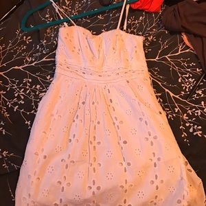 White dress spaghetti strap