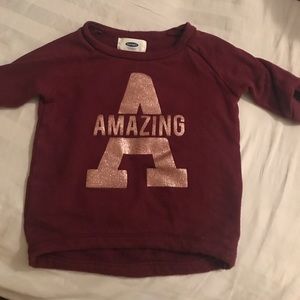 Girl's Sweatshirt; Old Navy 12-18M