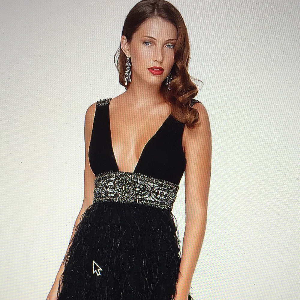 Sue Wong Ostrich Gown