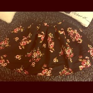 Forever 21+ Floral Fit and Flare Skirt