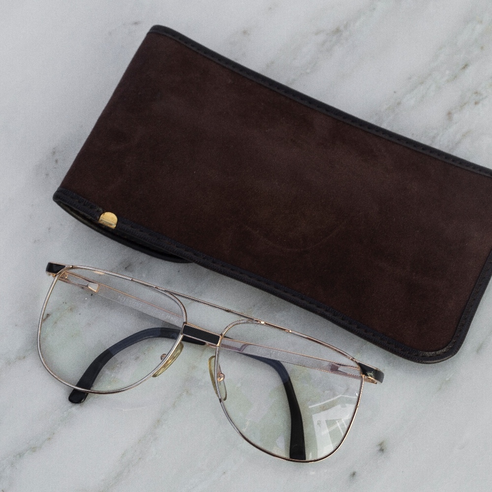Original 80s glasses by Missoni | Black Onyx Gold