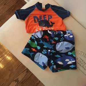 Boys swim trunks & shirt