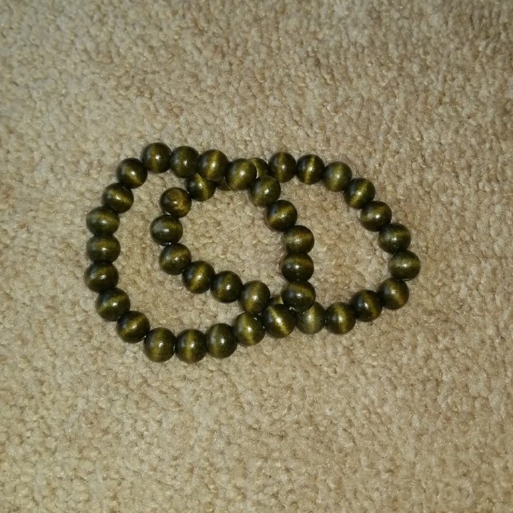 Brown stone beaded bracelets