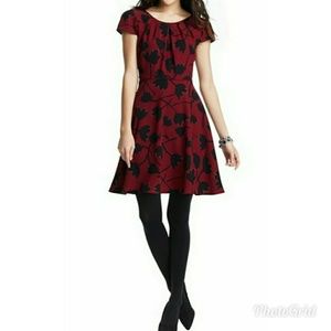 LOFT Cap Sleeve Tulip Print Dress