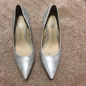 Rock and republic silver heels size 8