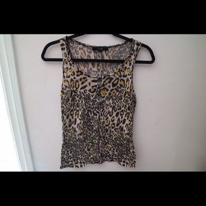 Cheetah print tank top shirt