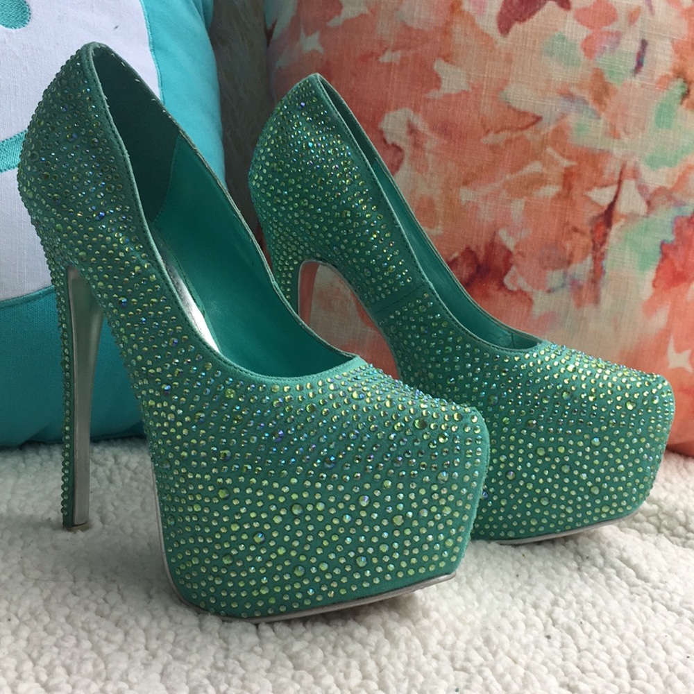 ALBA rhinestone heels