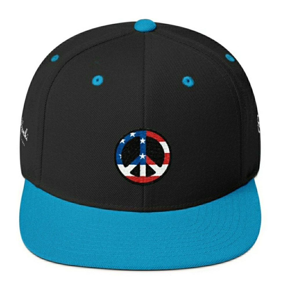 American Peace Symbol Wool blend Snapback