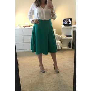 Green midi skirt