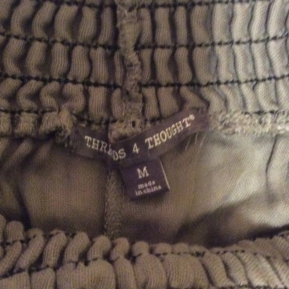 Threads 4 Thought pants -size M -green & white - Picture 2 of 3