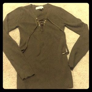 Michael kors knit olive green long sleeve xs