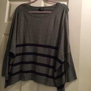 Cropped stripe sweater.