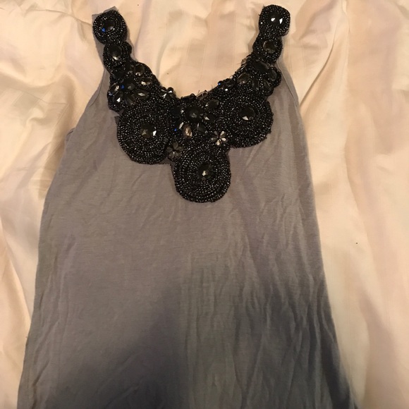 Grey embellished tank top - Picture 1 of 1