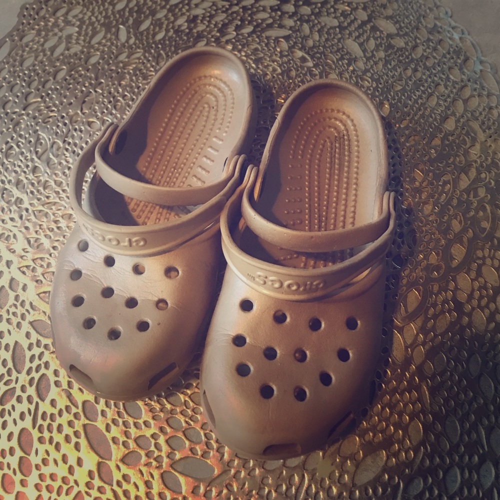 Gold Crocs